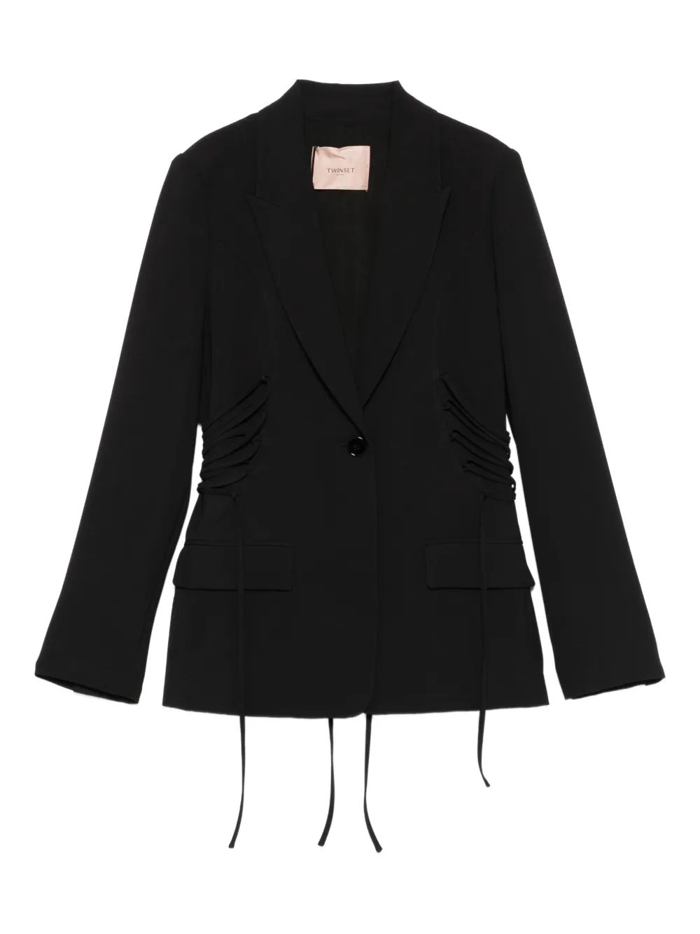 TWINSET Jack met bandjes en knoopsluiting Zwart
