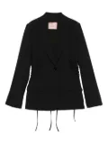 TWINSET straps-detail button-fastening jacket - Black