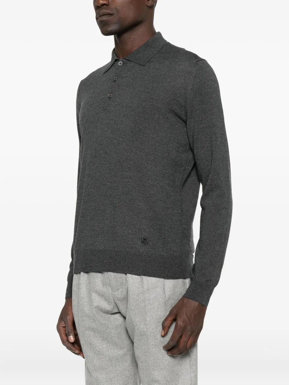 Corneliani long-sleeve polo shirt Grijs