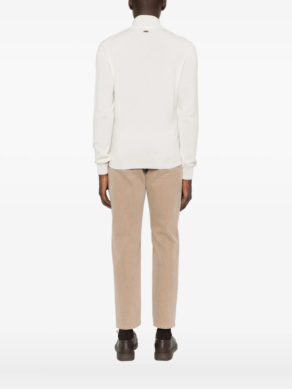 Corneliani half-zip cashmere sweater Beige