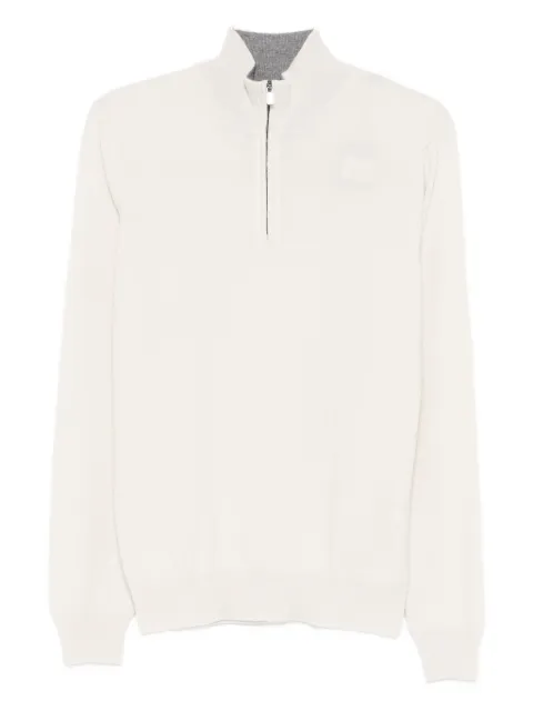 Corneliani half-zip cashmere sweater
