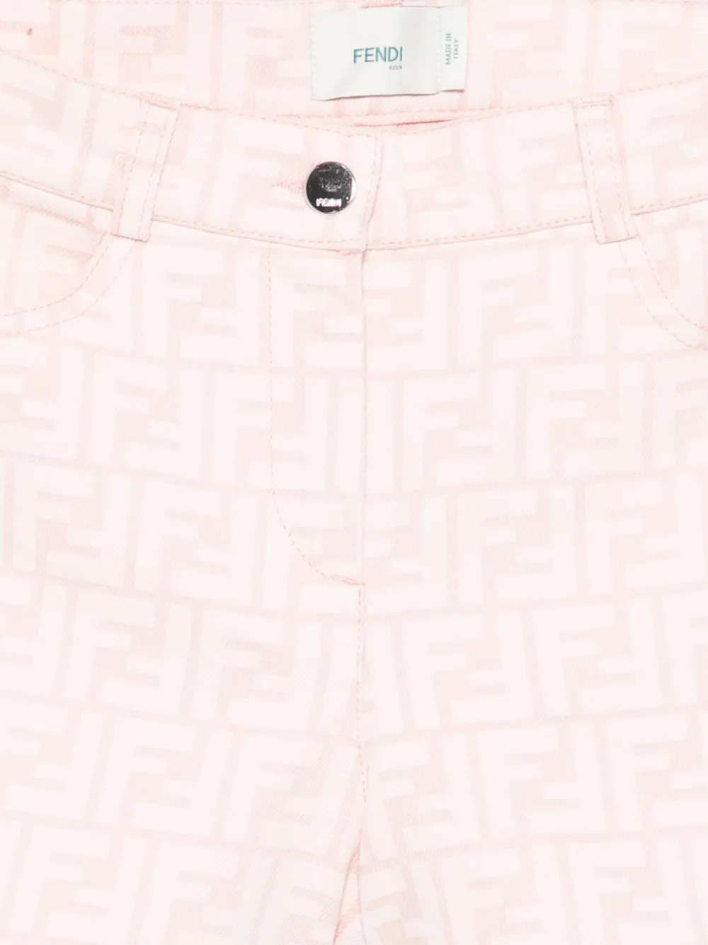 Fendi Kids monogram cotton shorts Roze