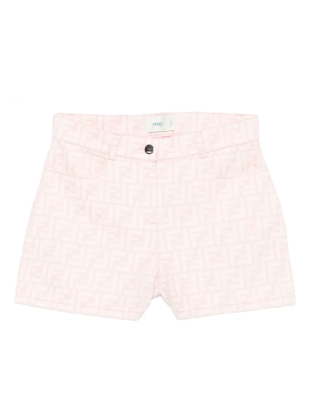 Fendi Kids monogram cotton shorts Roze