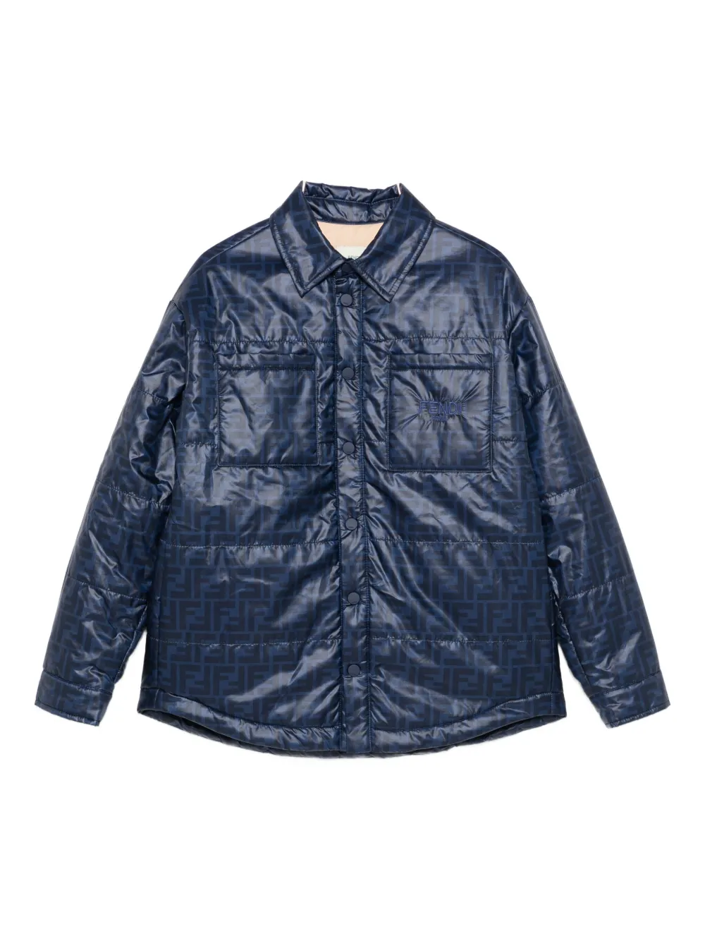 Fendi Kids Giacca trapuntata - Blu