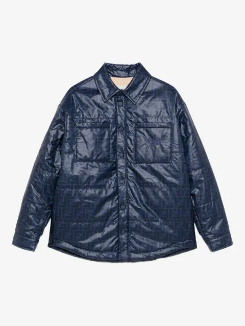Fendi Kids pattern quilted jacket