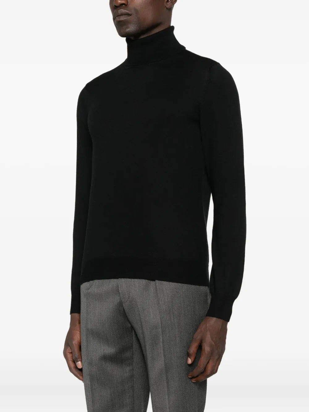 Tagliatore turtleneck wool sweater - Zwart