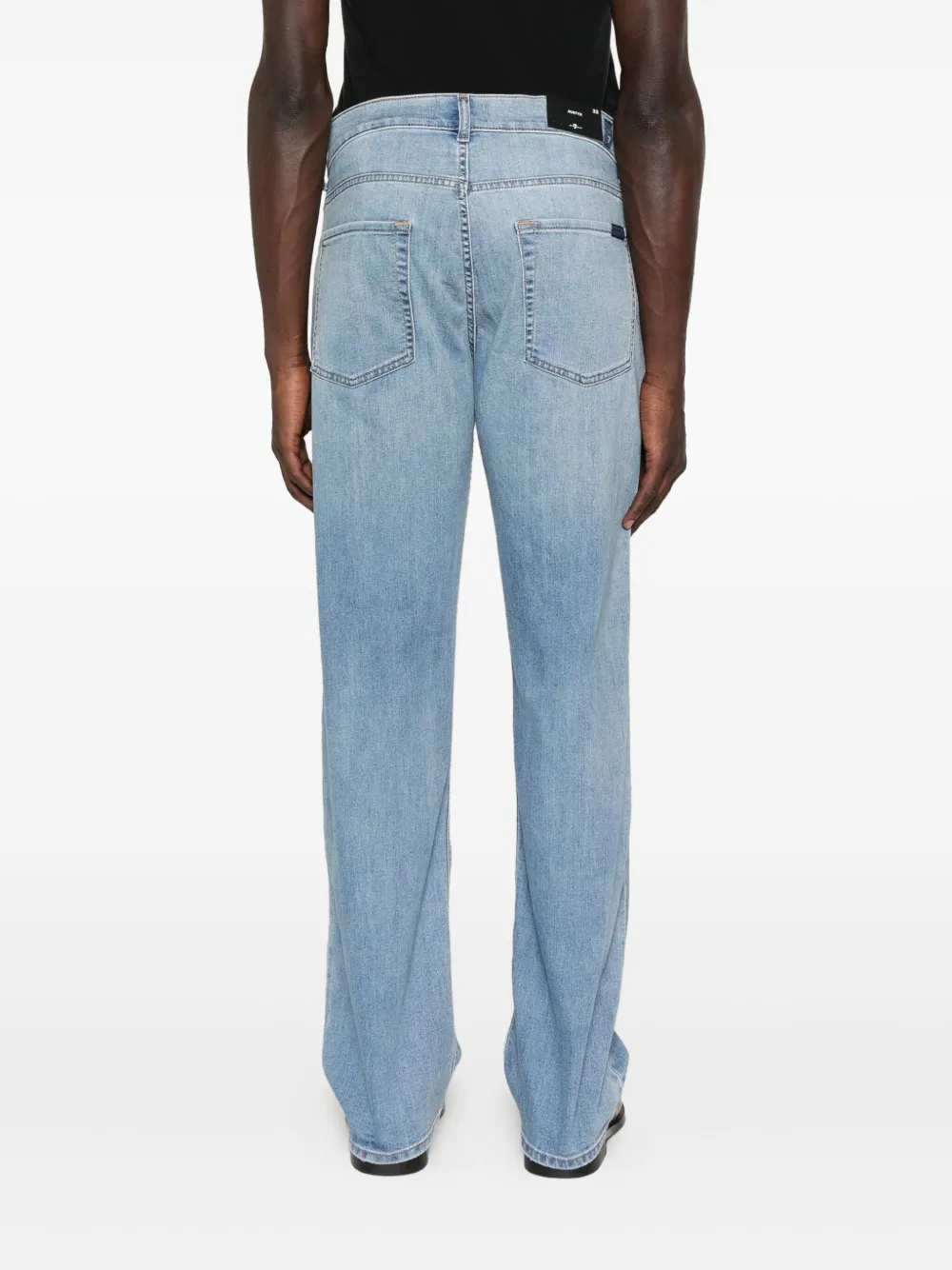 7 For All Mankind Straight Chino Comfort Twill Wall In Blue
