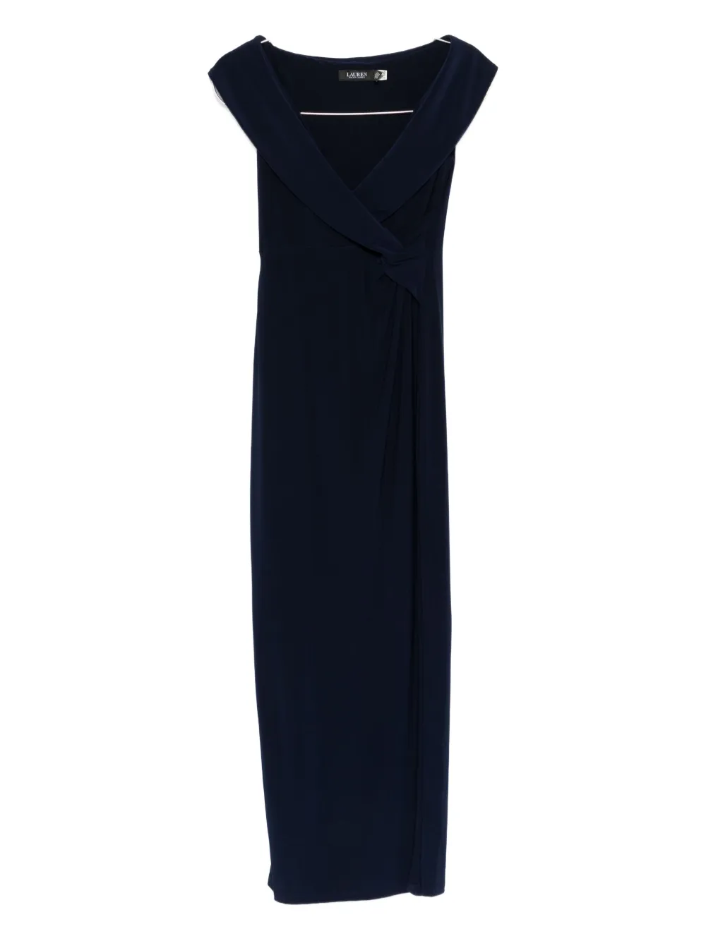 Ralph Lauren V-neck Maxi Dress In Blue