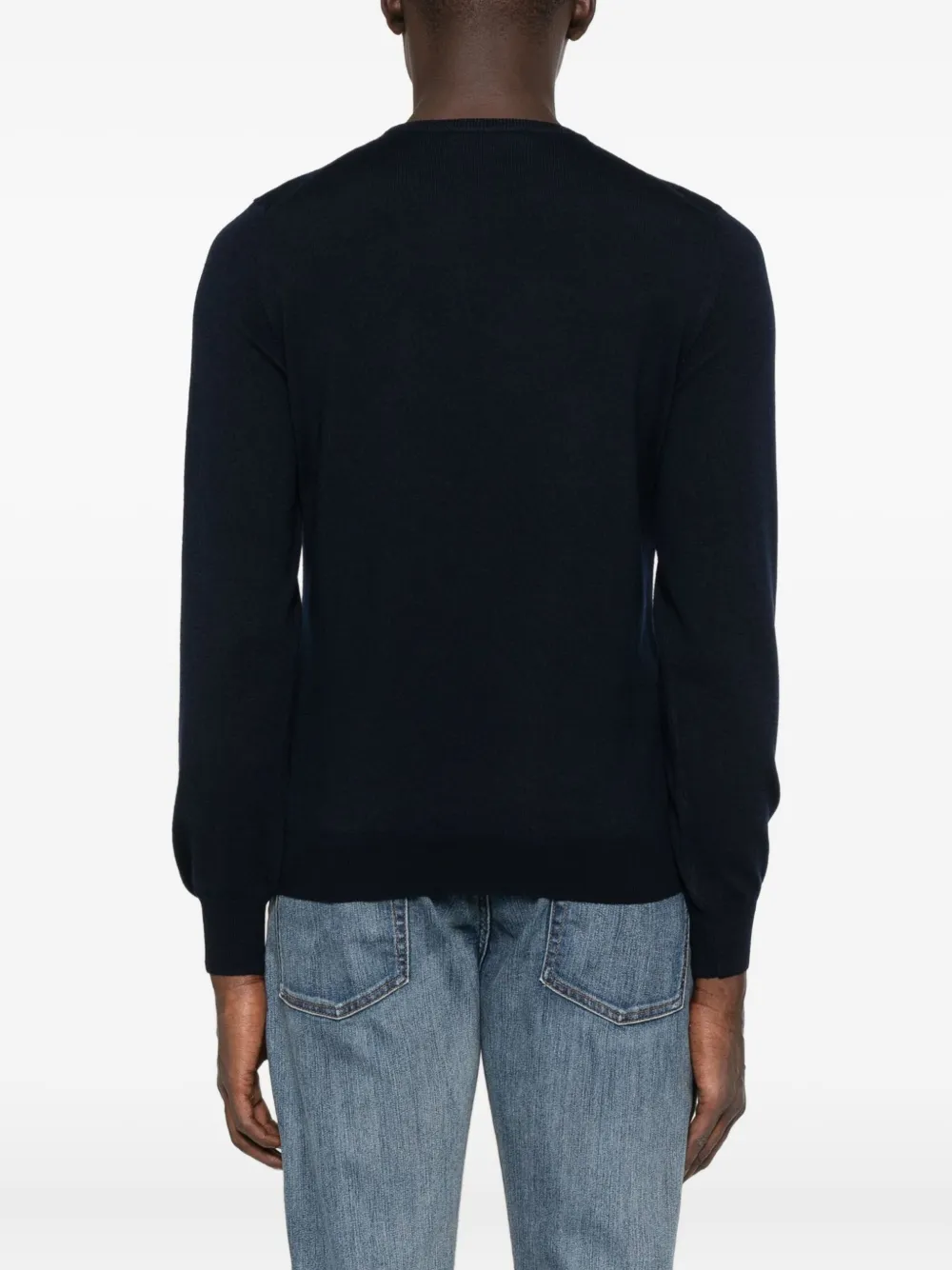 Tagliatore Trui van scheerwol Blauw