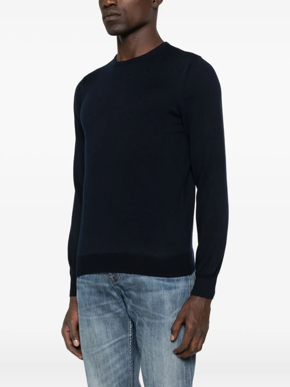 Tagliatore Trui van scheerwol Blauw