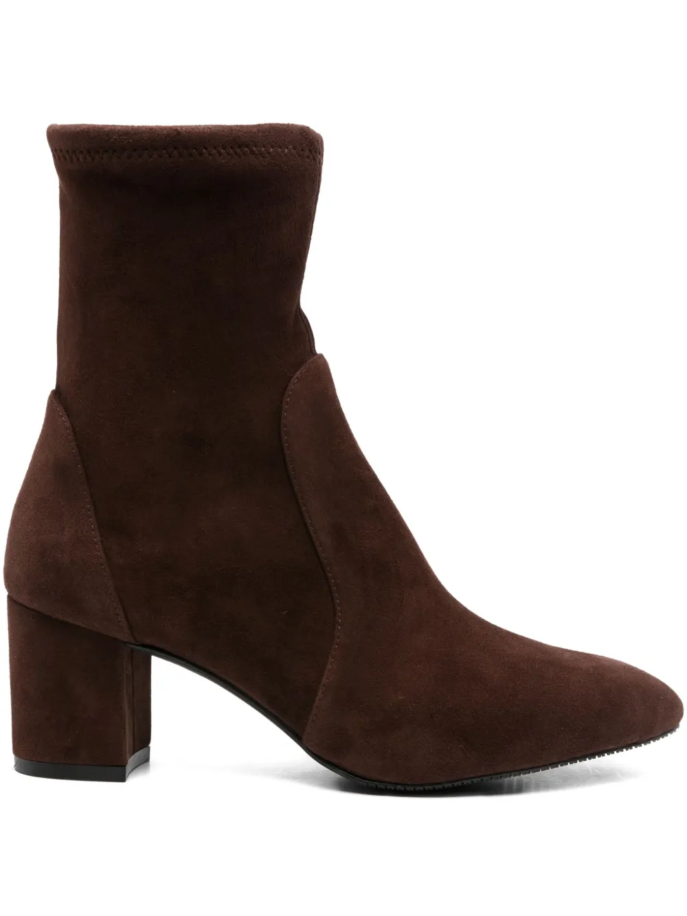 Stuart Weitzman 65mm suede sock boots Brown
