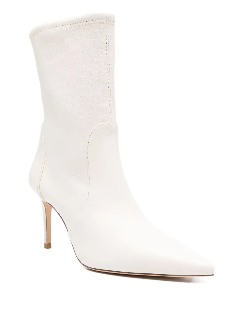 Stuart Weitzman Pointed-toe Sock Boots In White