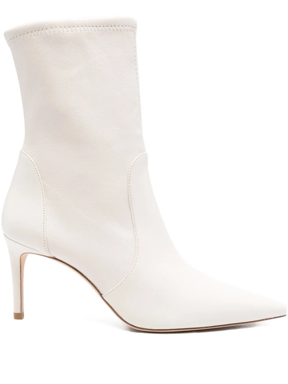Stuart Weitzman pointed-toe sock boots White