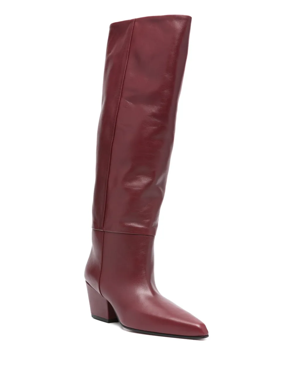 Paris Texas 70mm calf leather pointed-toe boots Red