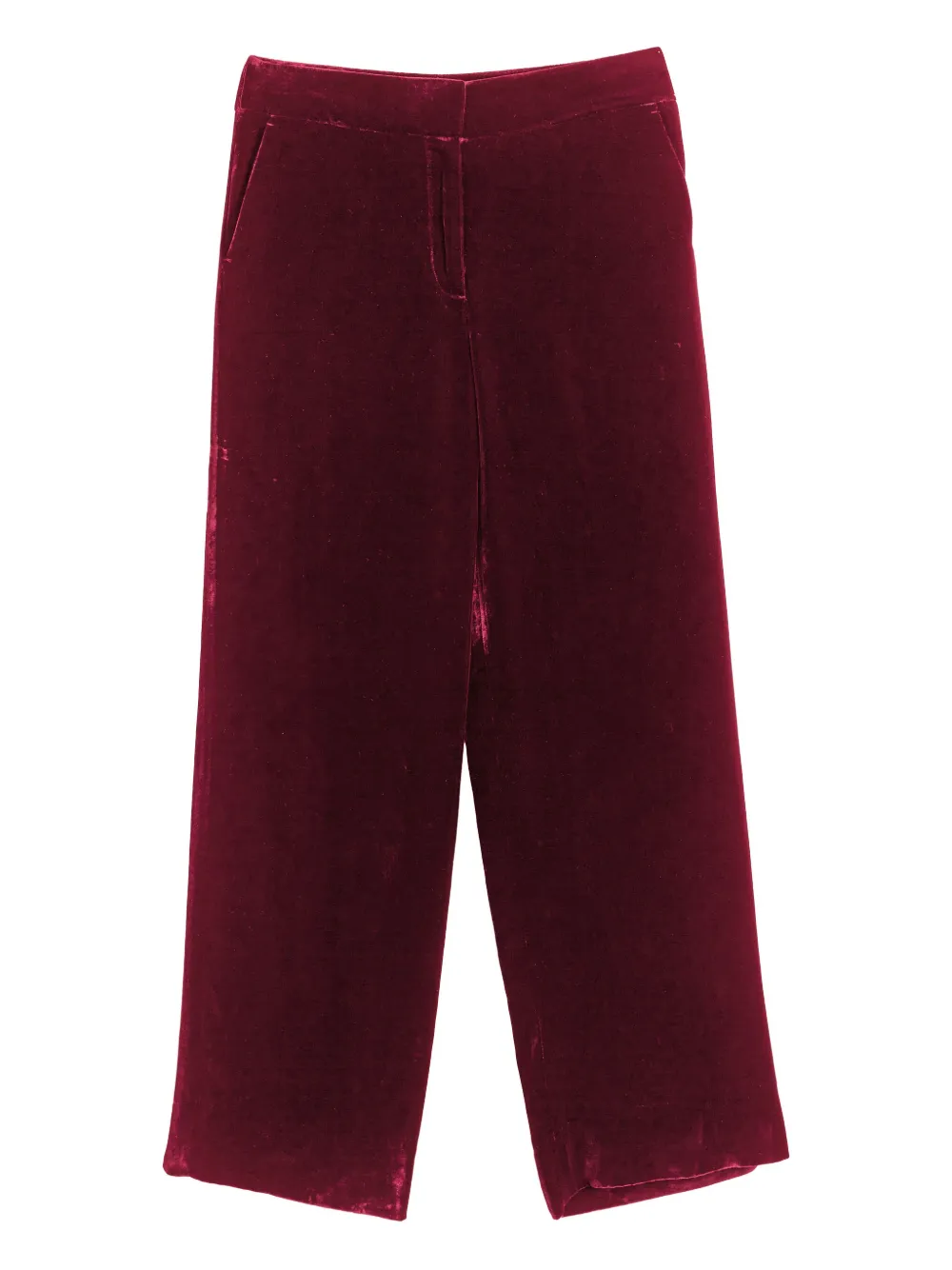Chinti & Parker Velvet Trousers In Burgundy