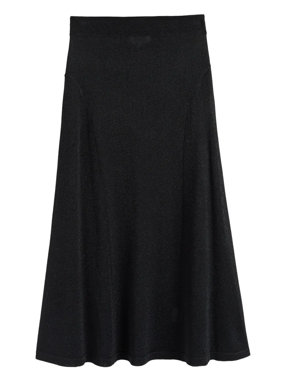 Chinti & Parker Lurex Midi Skirt In Black