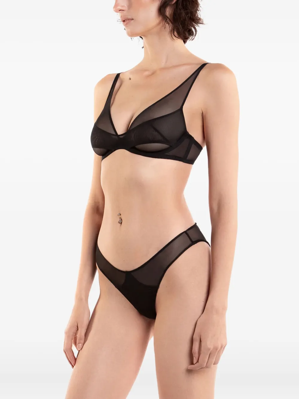 Zhilyova Asteria Mesh Briefs In Black
