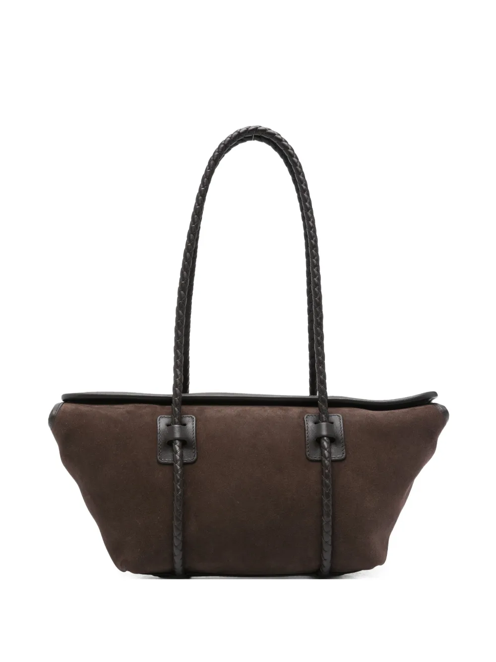 Hereu Schultertasche mit Flechtriemen | Braun | Image 1