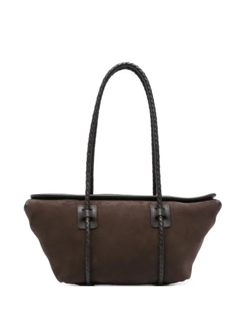 Hereu braided-handle suede shoulder bag