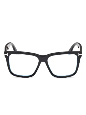 TOM FORD Eyewear スクエアメガネフレーム | ブラック | FARFETCH JP