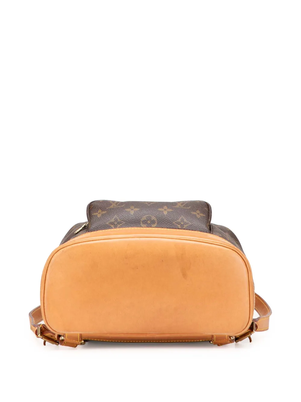 Pre-owned Louis Vuitton 1997 Monogram Montsouris Mm Backpack In Brown