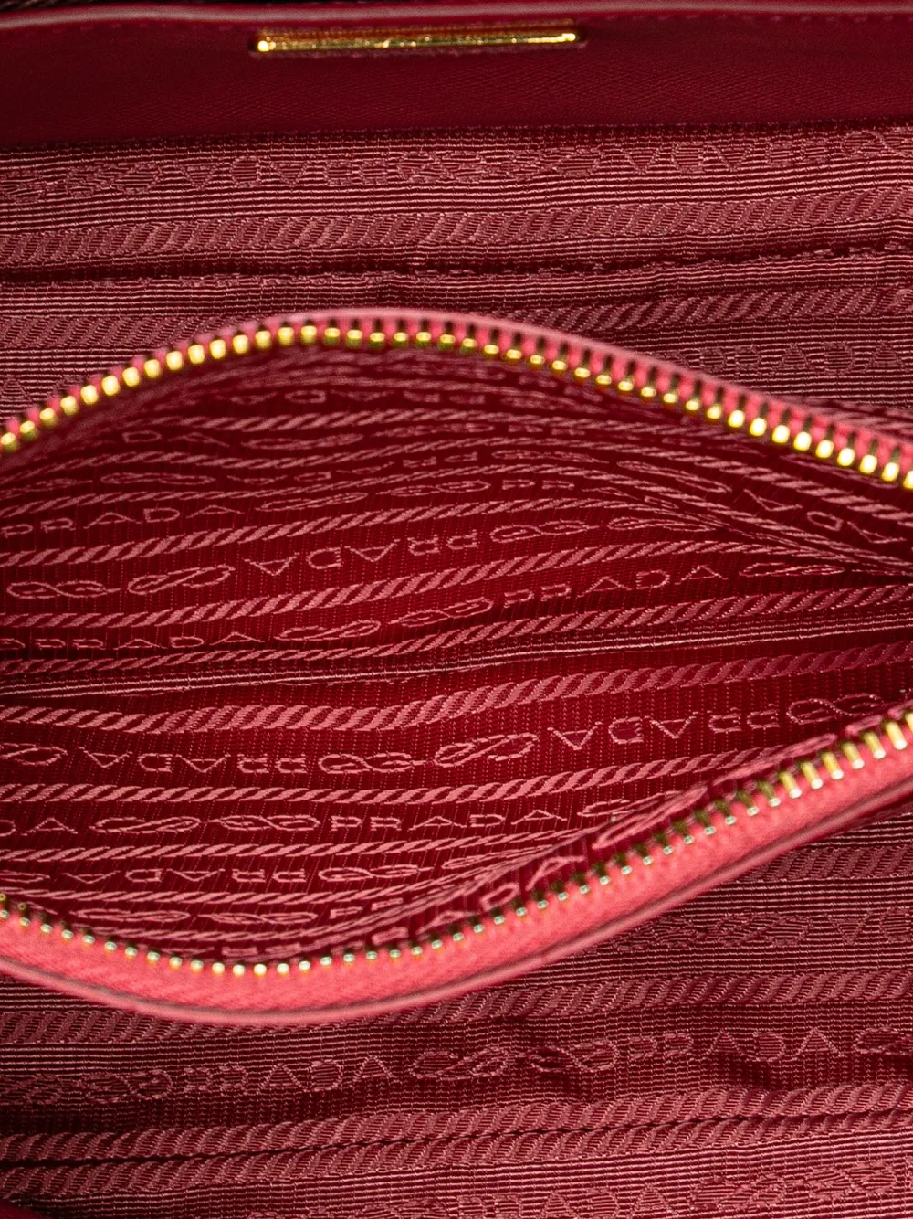 Pre-owned Prada 2013-2025 Medium Saffiano Lux Promenade Satchel In Pink