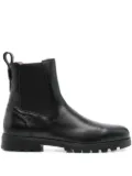 Santoni elastic-panel leather boots - Black