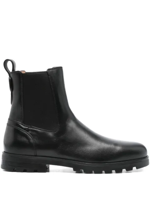 Santoni elastic-panel leather boots