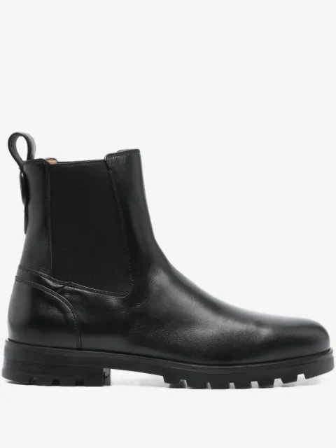 Santoni elastic-panel leather boots