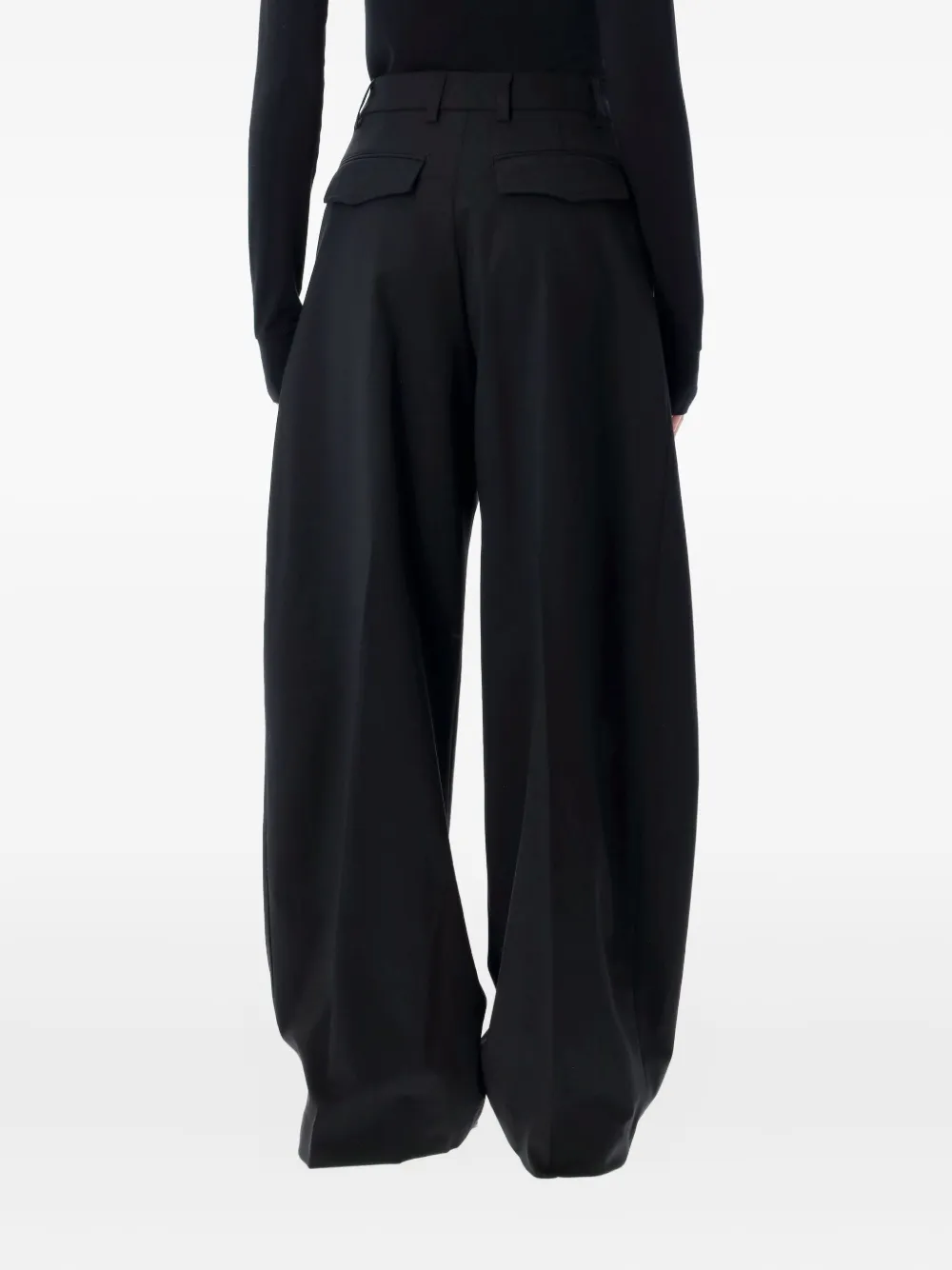 THELATEST Billie pleat-detailing trousers - Zwart