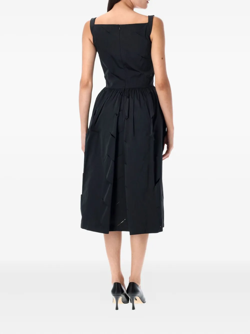 Vivienne Westwood draped distressed midi cocktail dress Zwart