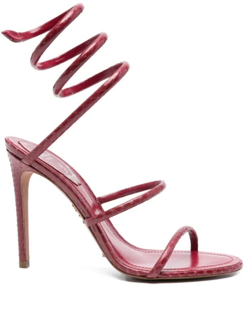 René Caovilla 80mm Cleo spiral-wrap leather sandals
