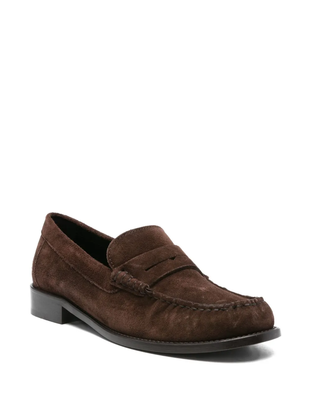 Paris Texas penny-strap suede loafers Brown