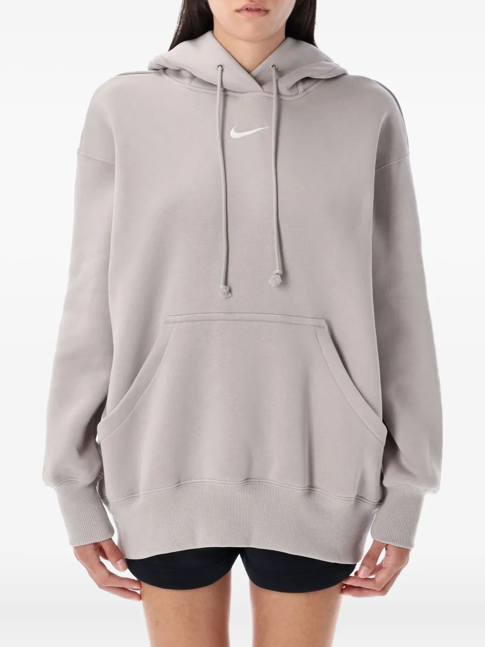 Nike Phoenix logo-embroidered hoodie 009 GREY
