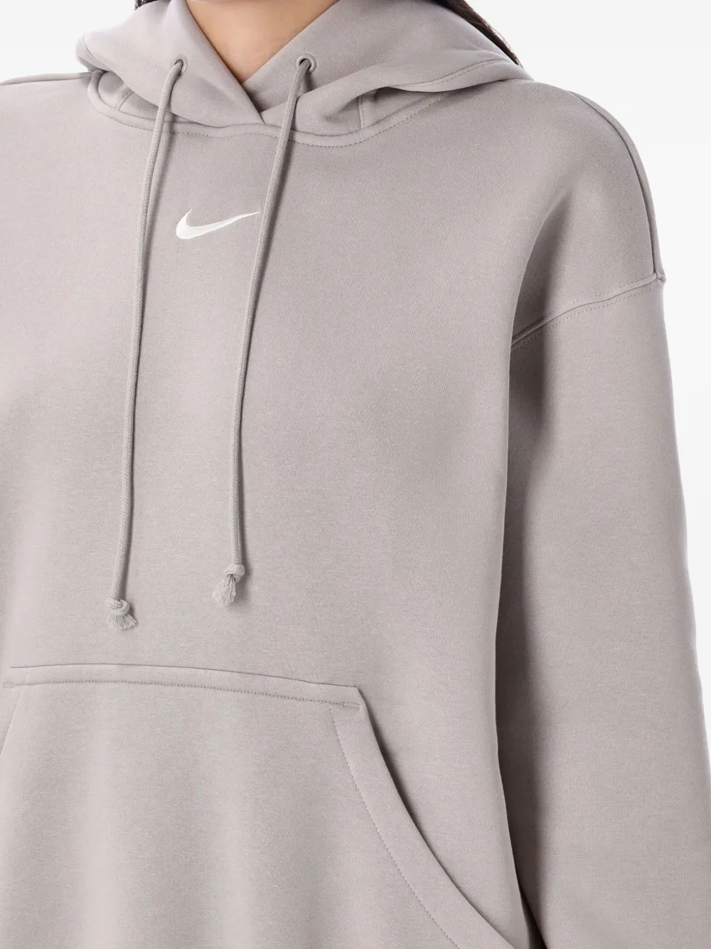 Nike Phoenix logo-embroidered hoodie 009 GREY