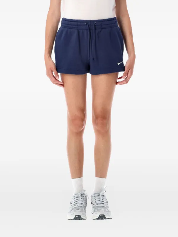 blue nike shorts fleece