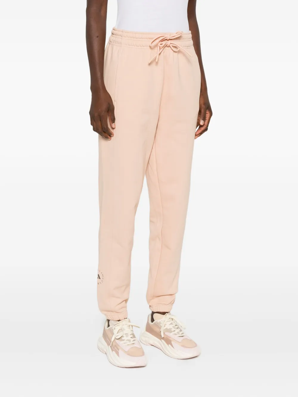 adidas by Stella McCartney drawstring-cuffed track pants Beige