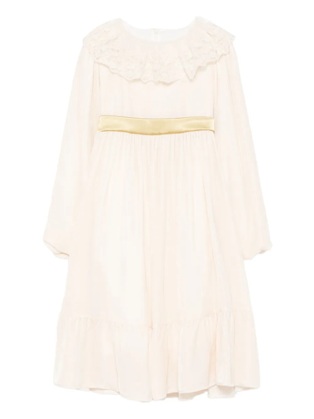La Stupenderia Abito con bordo in pizzo - Toni neutri