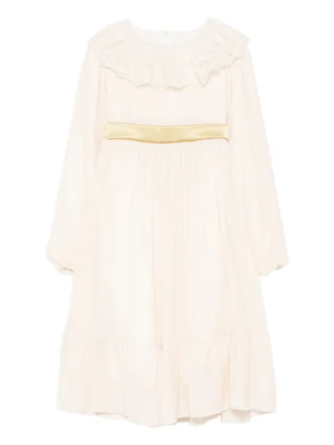 La Stupenderia vestido con ribete de encaje y moño