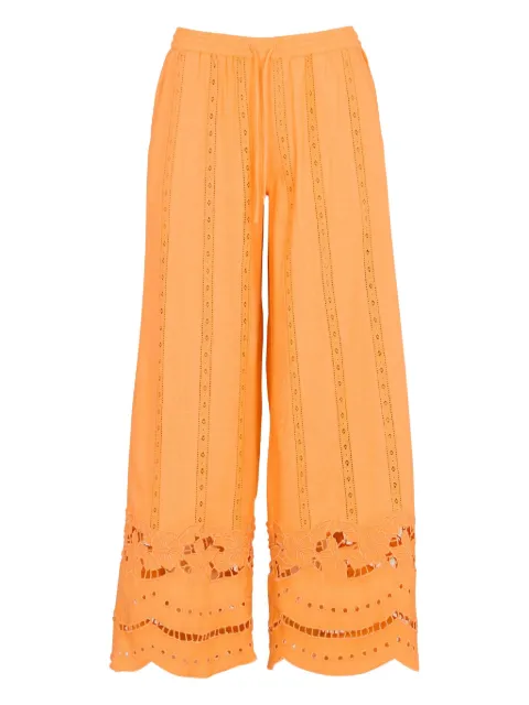 DAMSON MADDER eyelet-embroidered trousers