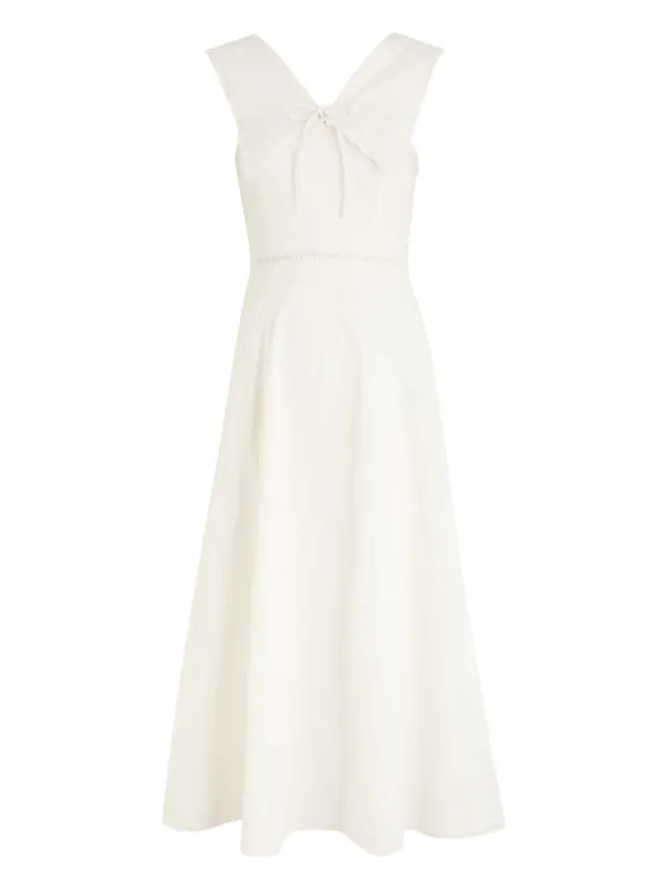 lace floral eyelet midi dress Wedelia Eyelet Bustier Floral Midi Dress