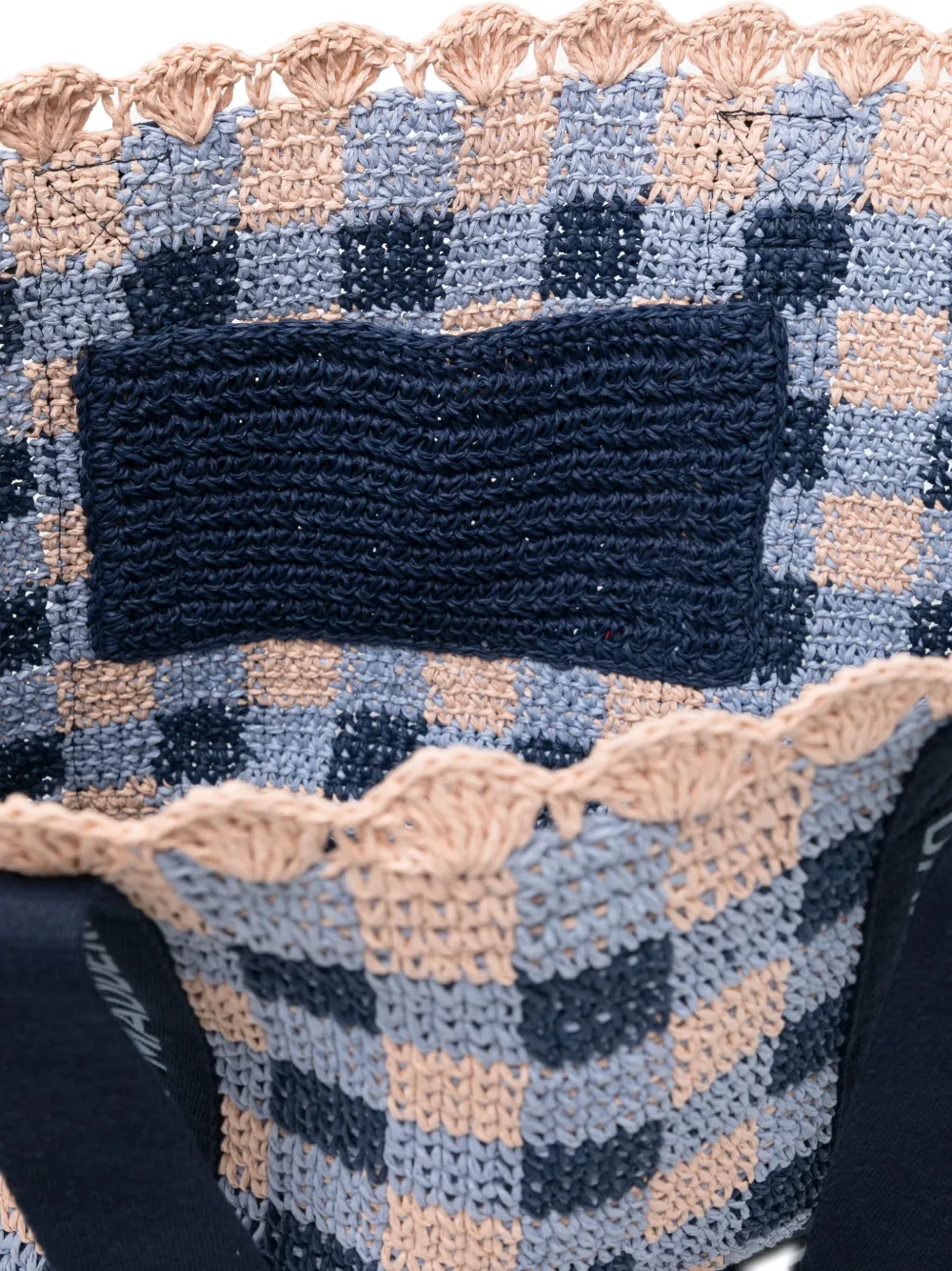 Damson Madder Raffia Tote Bag In Blue