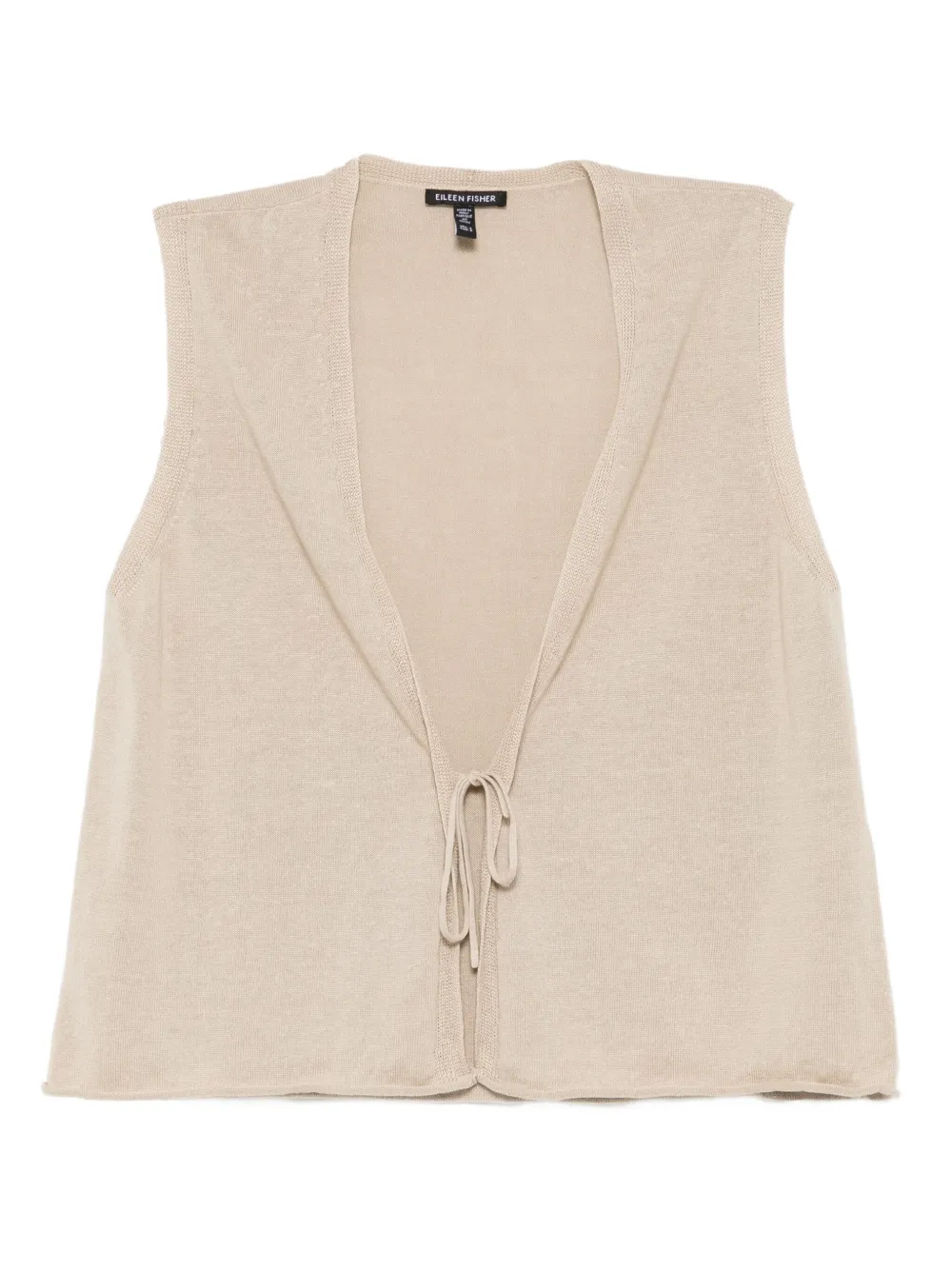 Eileen Fisher Knitted Vest In Neutral