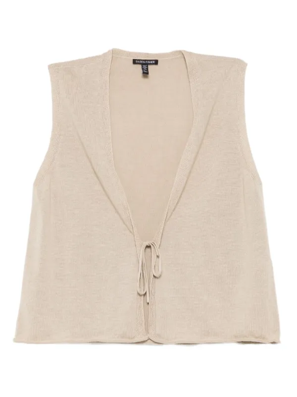 Eileen Fisher Knitted Vest Neutrals FARFETCH KW