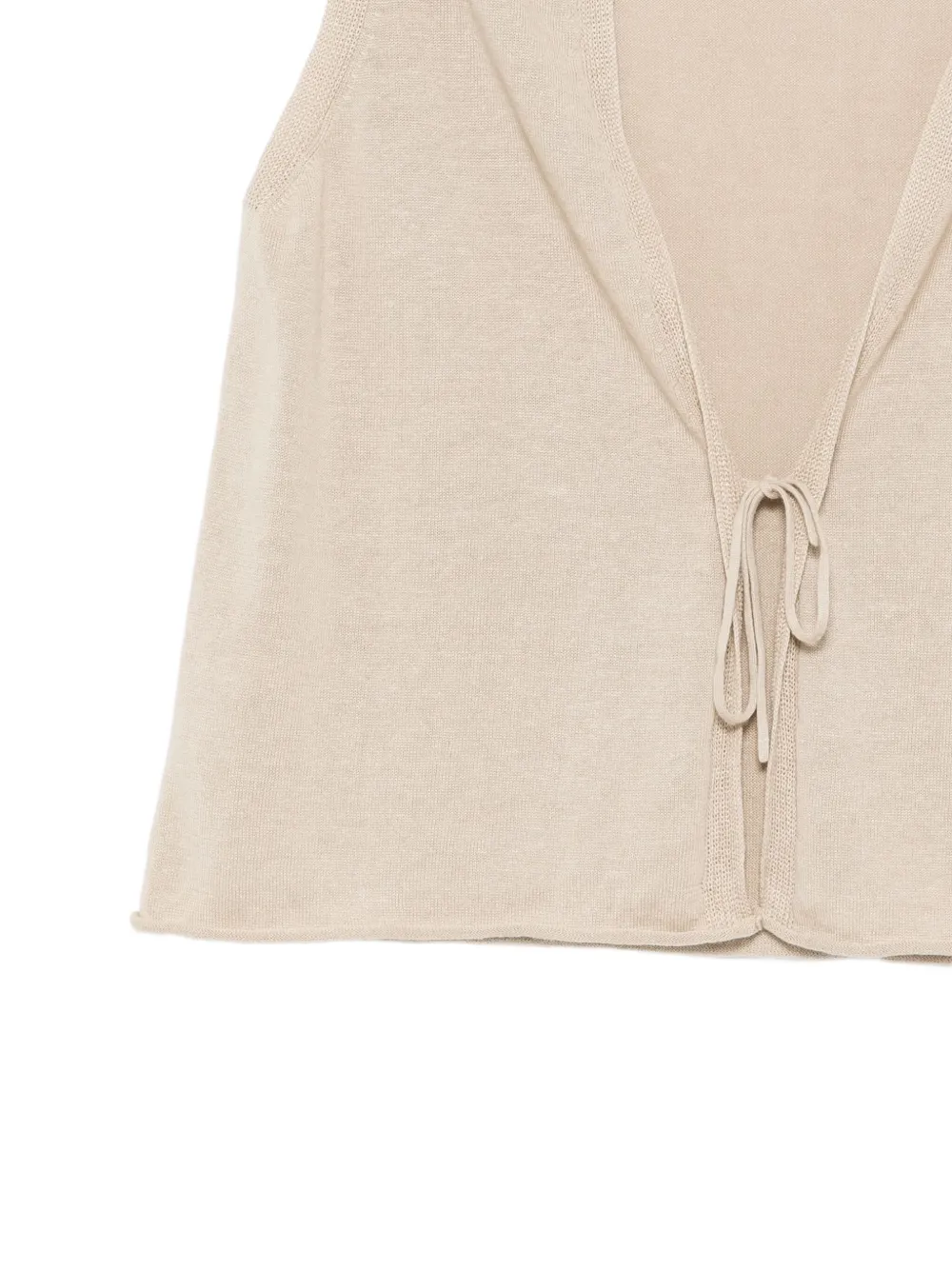 Eileen Fisher Knitted Vest In Neutral