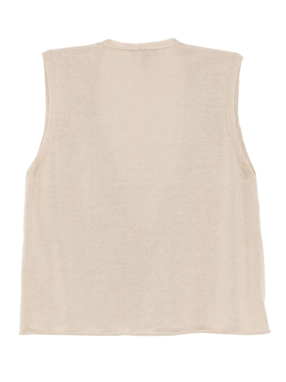 Eileen Fisher Knitted Vest In Neutral