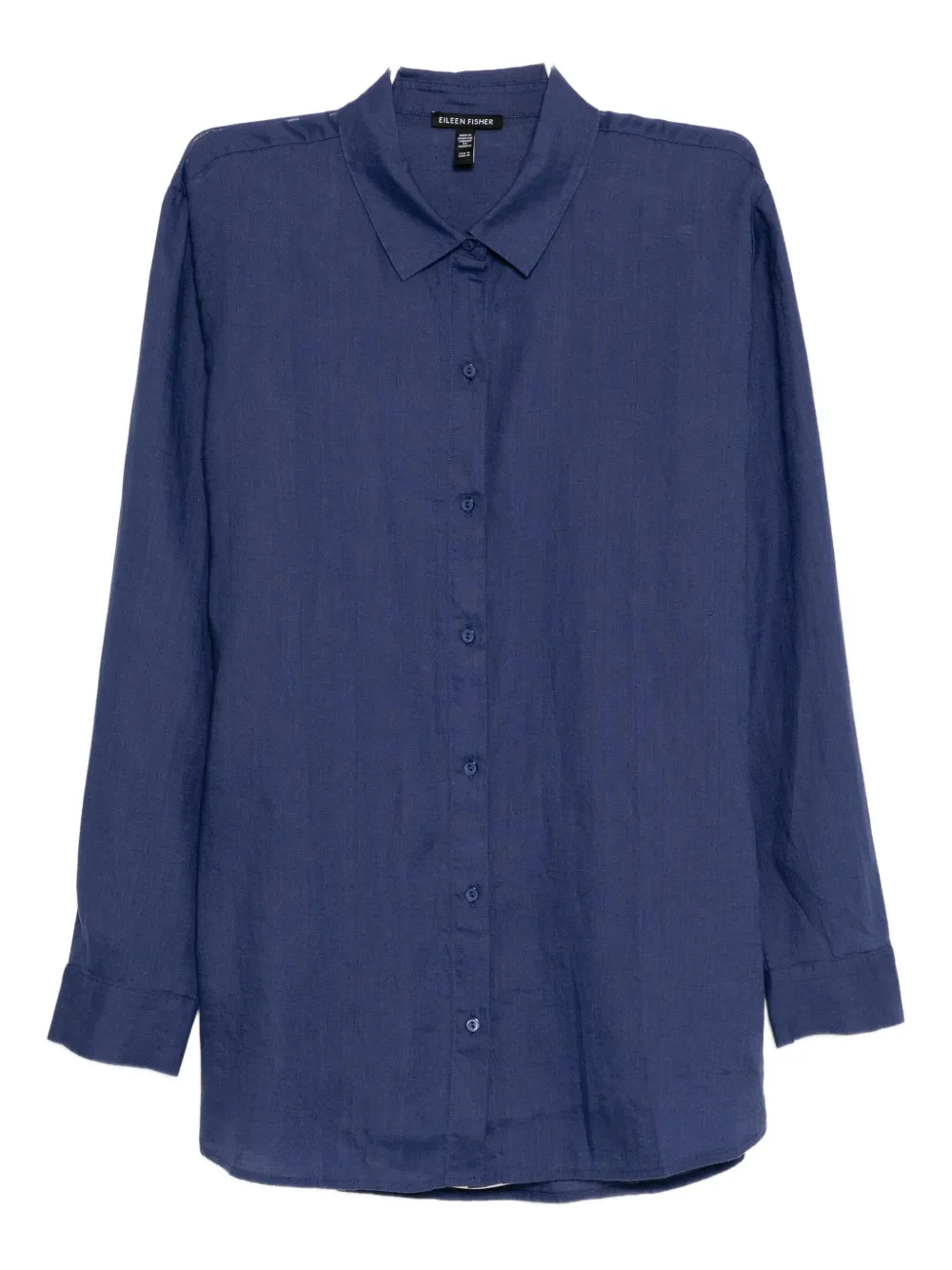 Eileen Fisher Linen Shirt In Blue