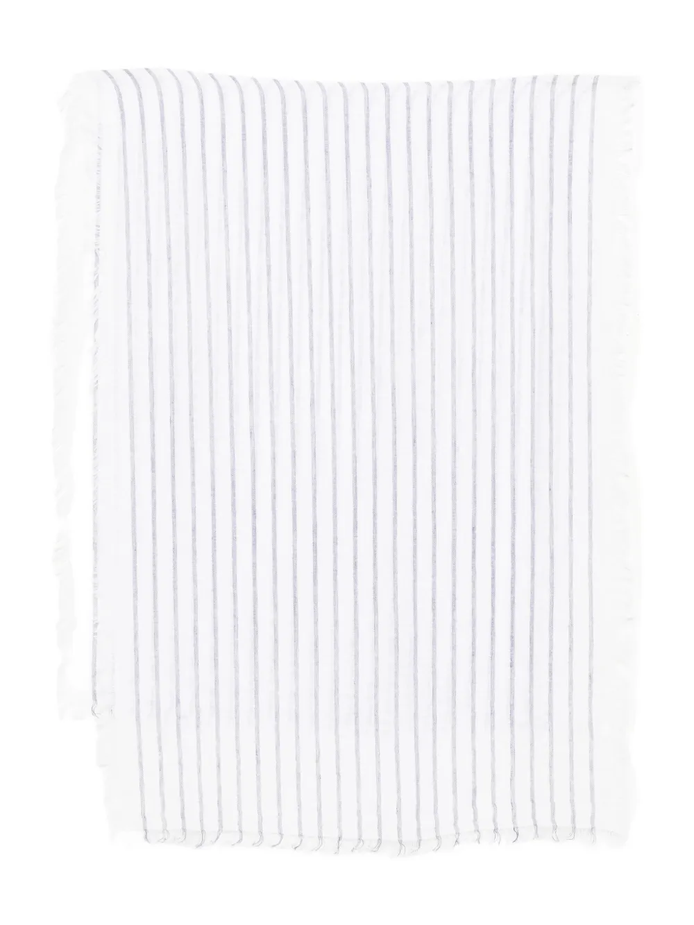 Eileen Fisher striped linen scarf | White | Image 1