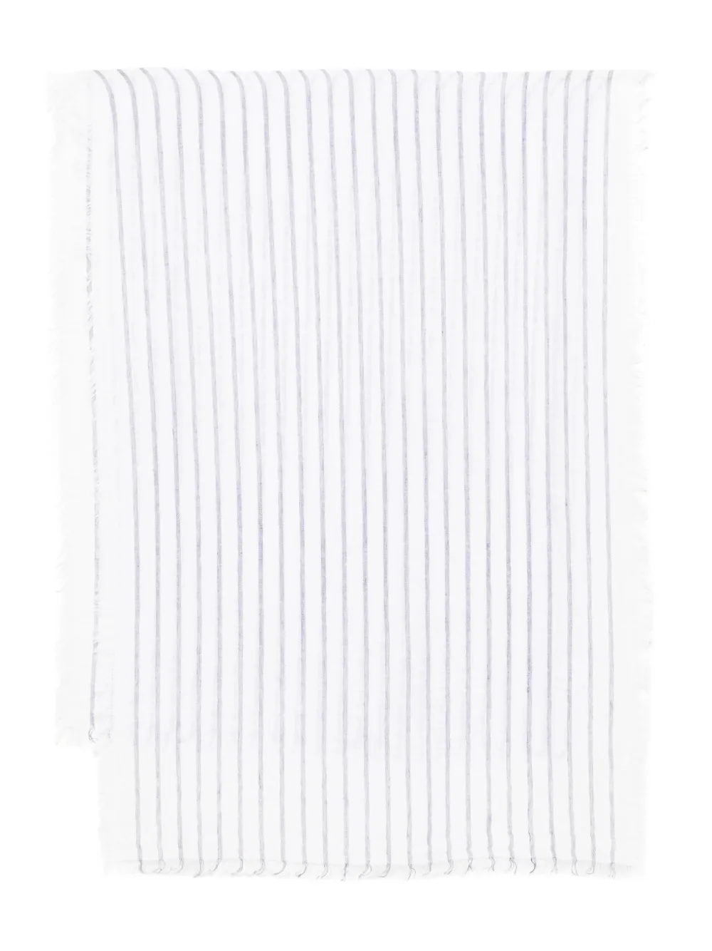 Eileen Fisher striped linen scarf | White | Image 1
