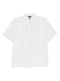Eileen Fisher short-sleeved shirt - WHITE/BLACK